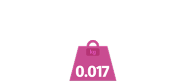 0.017 Kg weight