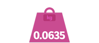 0.0635 Kg weight